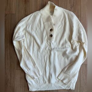 Tommy John Cream Textured Pullover